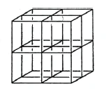 a cube made up of eight smaller cubes